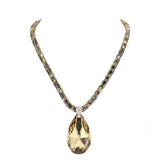 Teardrop Pendant Bling Necklace