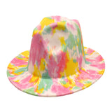 Tie Dye Patterned Panama Hat