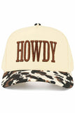 C.C HOWDY Embroidered Letter with Cow Print Trucker Hat