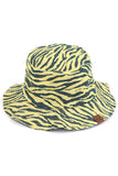 C.C ZEBRA PRINT BUCKET HAT