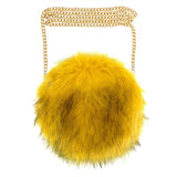 Faux Fur Round Crossbody Bag