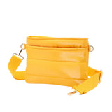 Glossy Solid Puffer Crossbody Bag