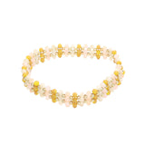 Metal Ball Faceted Beaded Stretch Bracelet