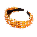 Pearl Embellished Burnout Knot Headband