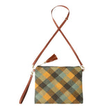 Plaid Check Crossbody Clutch Bag