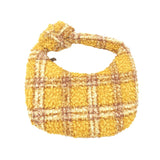 Plaid Check Patterned Sherpa Tote Bag