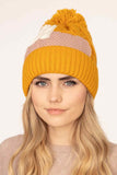 Patch Fleece Pom Beanie