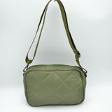 Quilted Puffer Crossbody Bag with Adjustable Webbing Strap