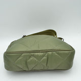Quilted Puffer Crossbody Bag with Adjustable Webbing Strap
