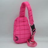 Modern Quilted Puffer Sling Backpack
