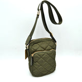 Structured Trapeze Handbag with Bamboo Ring Top Handles