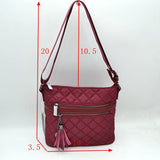 Quilted Crossbody Bag with Adjustable Shoulder Strap