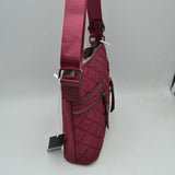 Classic Quilted Nylon Crossbody Bag with Multi-Zipper Pockets