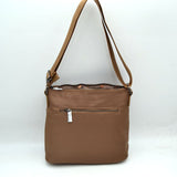 Quilted Crossbody Bag with Curved Zip and Adjustable Strap