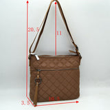 Quilted Crossbody Bag with Adjustable Shoulder Strap