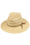 C.C Multi Color Detail with Band Straw Panama Sun Hat