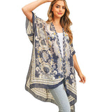 Bohemian Patterned Cover Up Kimono Poncho