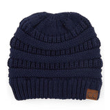 C.C CRISS CROSS PONYTAIL KNIT BEANIE