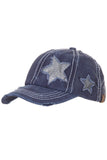 C.C GLITTER STAR BASEBALL PONYCAP