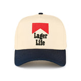 C.C LAGER LIFE Letter Two Tone Trucker Cap