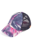 C.C TIE DYE CRISS-CROSS MESH PONYCAP