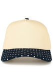 C.C Small Polka Dot Pattern Print Brim Two Tone Trucker Hat