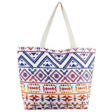 Colorful Tribal Pattern Beach Tote Bag
