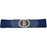 Double Half Open Circle Buckle Stretch Belt