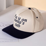 Put It On Santas Tap Message Embroidered Five Panel Canvas Snapback Baseball Cap