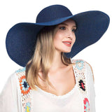 Women's Solid Floppy Straw Sun Hat