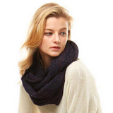 Stripe Textured Boucle Infinity Scarf