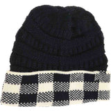 Buffalo Check Knit C.C Beanie