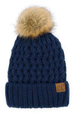 C.C Lattice Crossover Stitch Beanie