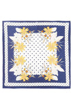 Daisy and Dot Pattern Print Bandana Scarf