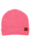 C.C Solid Boucle Yarn Beanie Hat with Cuff