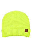 C.C Solid Boucle Yarn Beanie Hat with Cuff