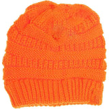 C.C CRISS CROSS PONYTAIL KNIT BEANIE