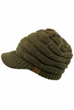 C.C Versatile Ribbed Knit Brim Beanie