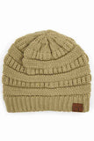 C.C Women's Ribbed Knit Solid Color Beanie