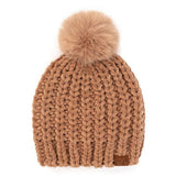 C.C Soft Chenille Chunky Yarn Beanie Hat