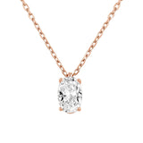 Single Zircon Pendant Necklace new