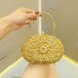 Clutch Purses for Women Evening Bag Nude Purse Luxury Handbag Bride Wallet Glitter Multicolor Rhinestone Bags