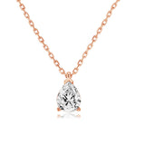 Single Zircon Pendant Necklace