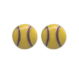 Rhinestone Football & Rugby Earrings for Women - Sparkling Sports Fan Dangle Drop Stud Earrings