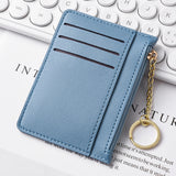 Ultra-thin new card bag for women, small and simple multi-card zipper change bag, large-capacity ID card holder, card holder.