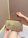 Evening Handbag Wedding bag Clutch bag Dress bag pleated skew dinner party