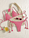 Bikini Set Special Multi color Double Strap Swimsuit Women's Bathing Suit