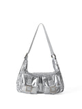 Design multi-pocket lightweight nylon shoulder armpit bag, women's versatile commuter handbag, women hobo bag small