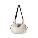 Student Versatile Casual Nylon Tote Bag Women, Design Thin and Large Capacity Shoulder Crossbody Bag,