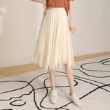 Elegant Tulle Midi Skirt - AfterAmour